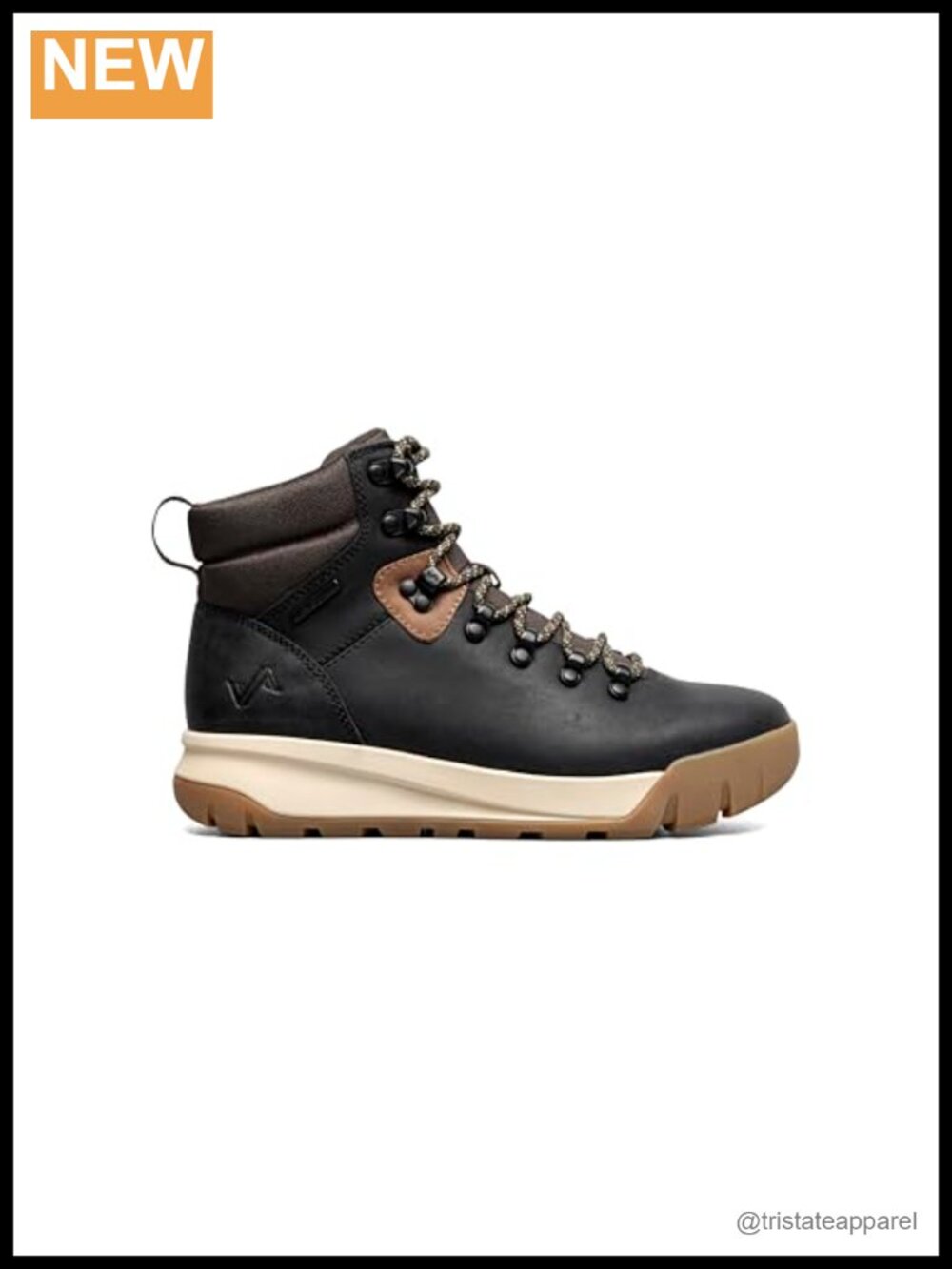 Waterproof Women's Lace-Up Ankle Rain Boot Leather Textile